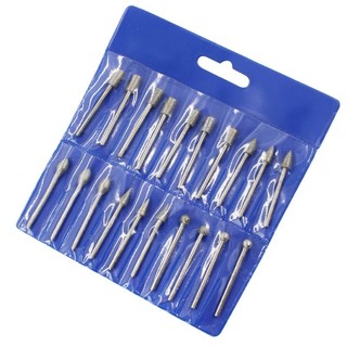 Bộ 20 mũi đá mài đá quý mũi chạm khắc độ mịn 150 Grit cán 3mm
