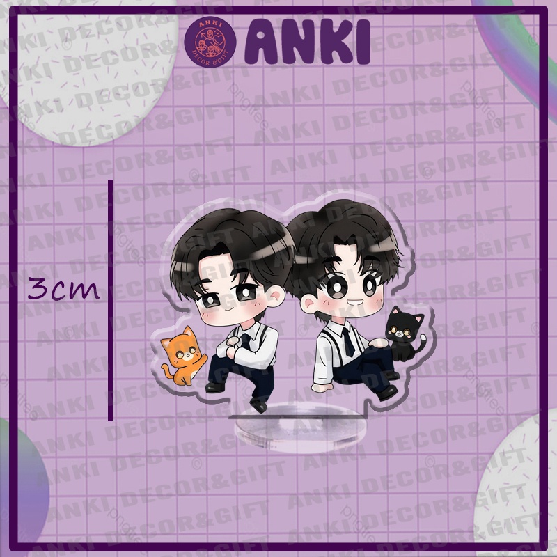 Standee mini FIRSTKHAOTUNG chibi dễ thương, standee  mica trong suốt, mô hình chibi nhân vật cute, quà tặng
