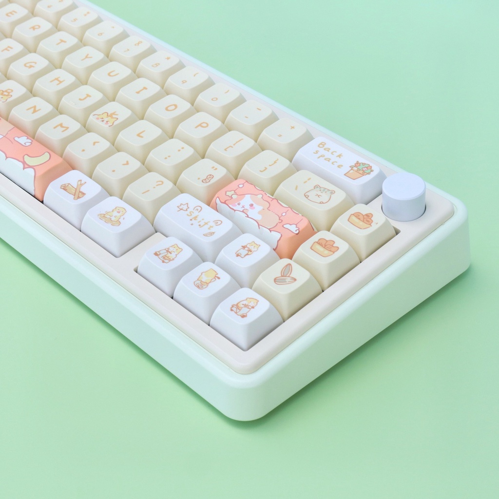 Câm miệng lại! Bàn Phím Cơ 131 Phím xda profile pbt Hình Chuột hamster Dễ Thương