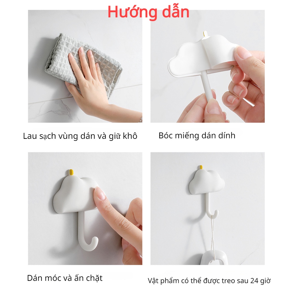 Bộ 3 Móc Treo Tường Siêu Dính Không Cần Khoan
