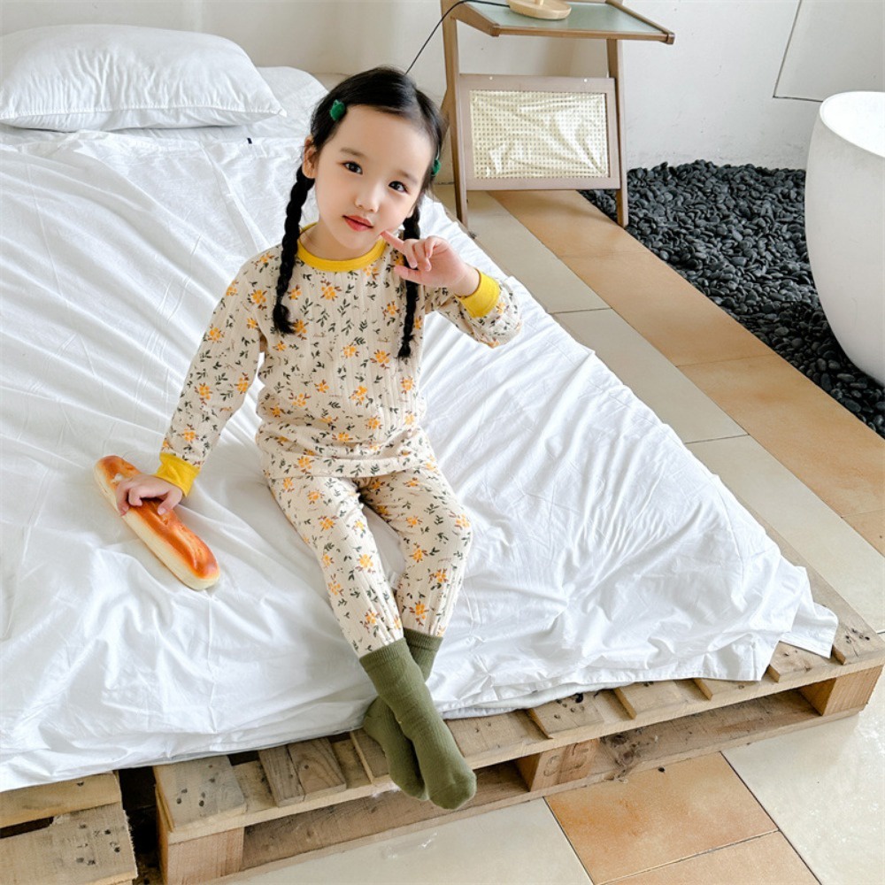 Bộ Đồ Ngủ Hai Mảnh Áo Khoác Và Quần Bằng Vải cotton In Hình Hoạt Hình Dễ Thương Dành Cho Bé Trai Gái
