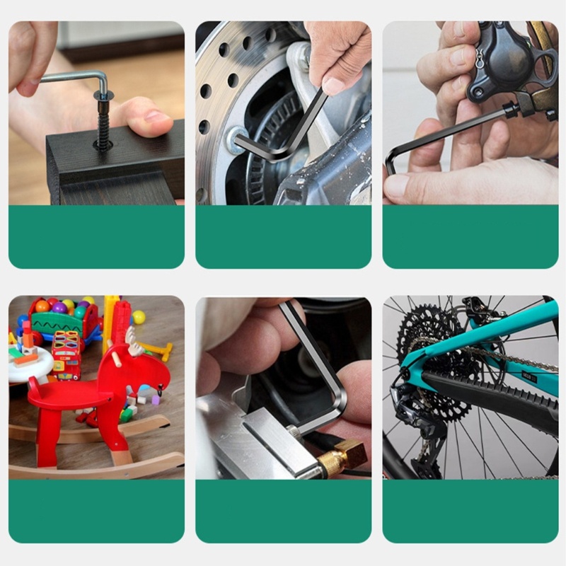 Bộ Cờ Lê Lục Giác Hình Chữ l 8 Món Dùng Sửa Chữa Xe Đạp / Xe Máy