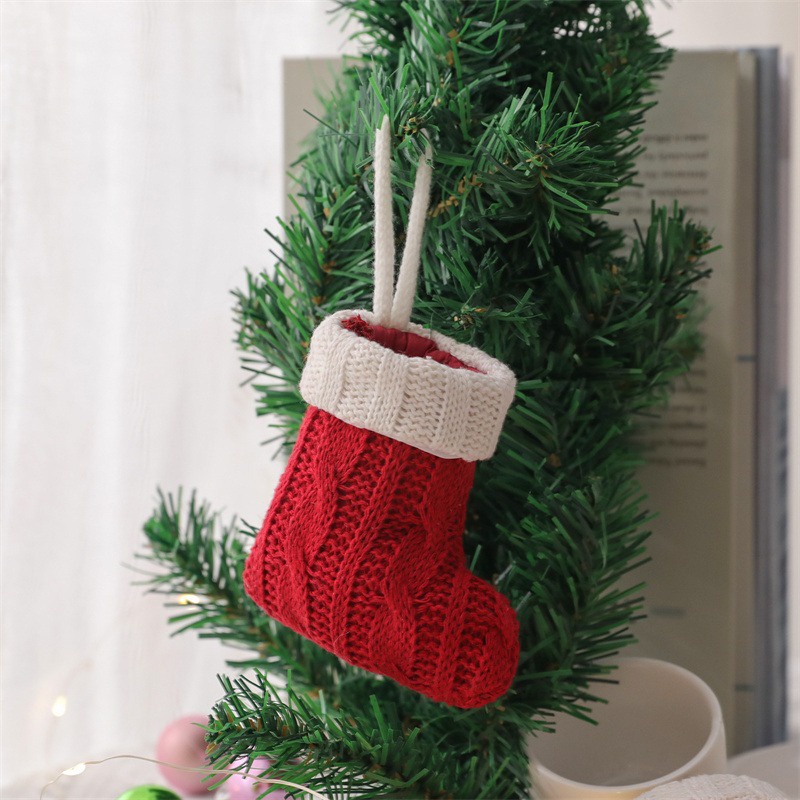 Tất Len mini Trang Trí Cây Thông Noel