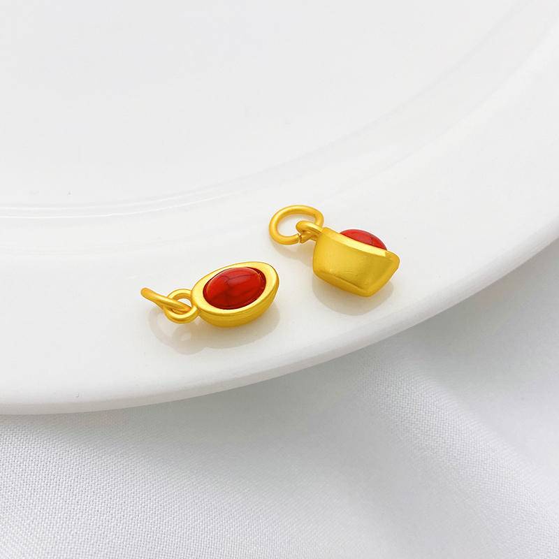 Mặt Dây Chuyền Hình Bầu Trời May Mắn Màu Vàng Kim Phong Cách Cổ Điển