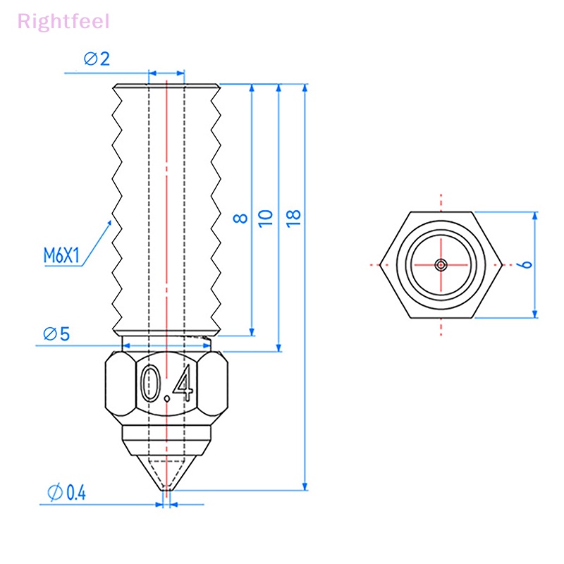 Vòi Phun 1.75mm Bằng Đồng Thau Chất Lượng Cao Cho Máy In 3d elegoo neptune 4 Mới