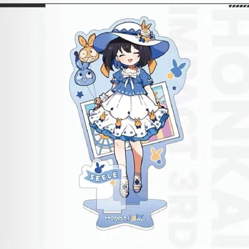 Mô hình Standee MIHOYO Genuine Acrylic Game Honkai Impact 3 Kiana Seele Mei Phụ kiện trang trí để bàn góc học tập