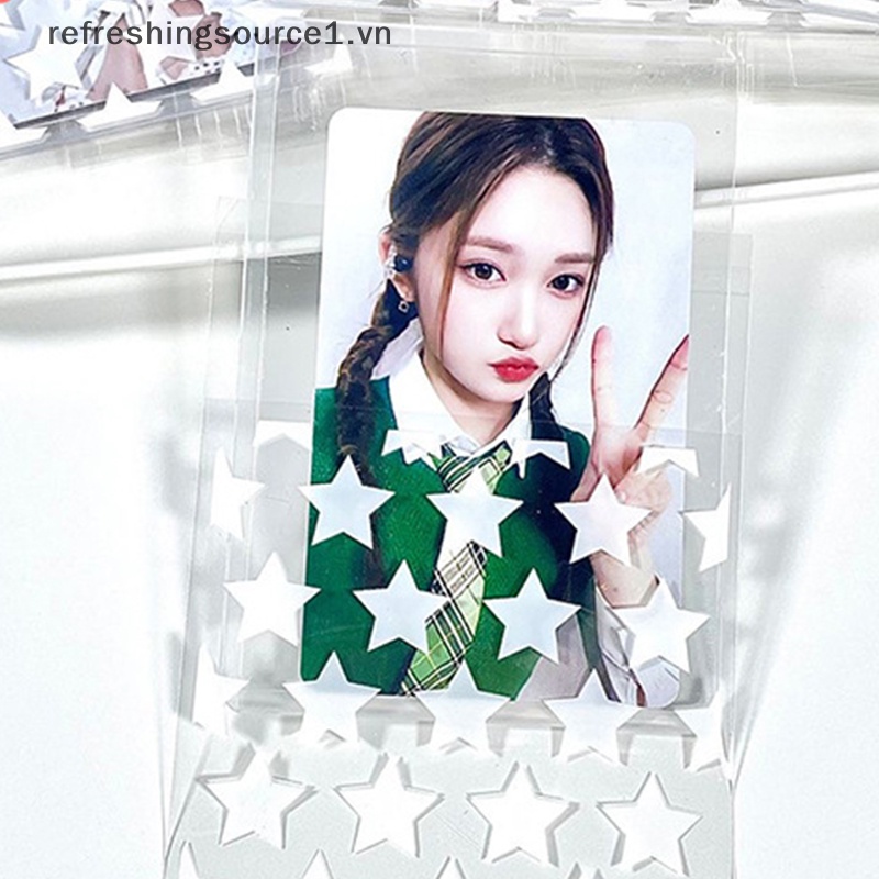 50 Túi Nhựa Đóng Gói Trang Sức Tự Dính Hình Ngôi Sao Trái Tim Màu Trong Suốt