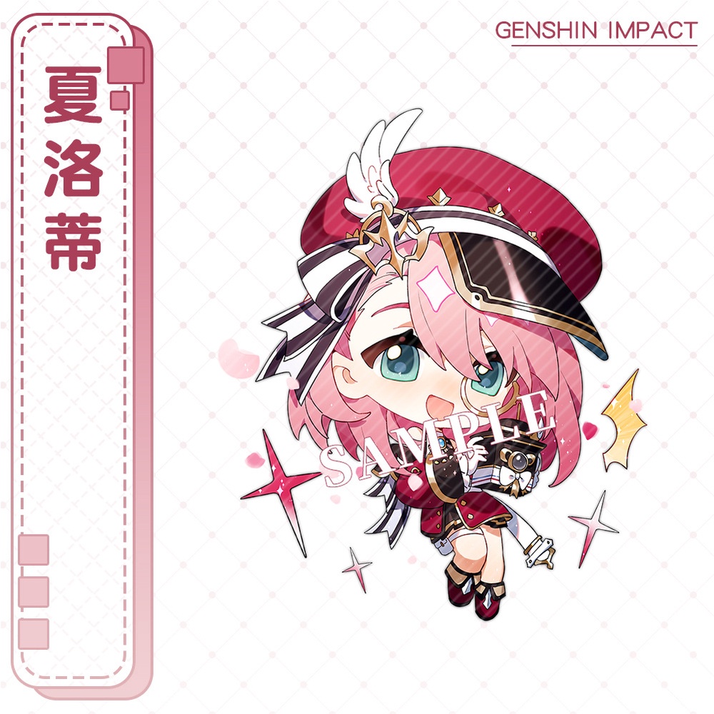 Genshin Móc Khóa Hai Mặt Bằng acrylic Cho Học Sinh