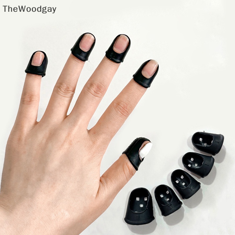1 Bao Ngón Tay Chống Tia uv / Ánh Sáng Đen Bảo Vệ Khi Sơn Móng