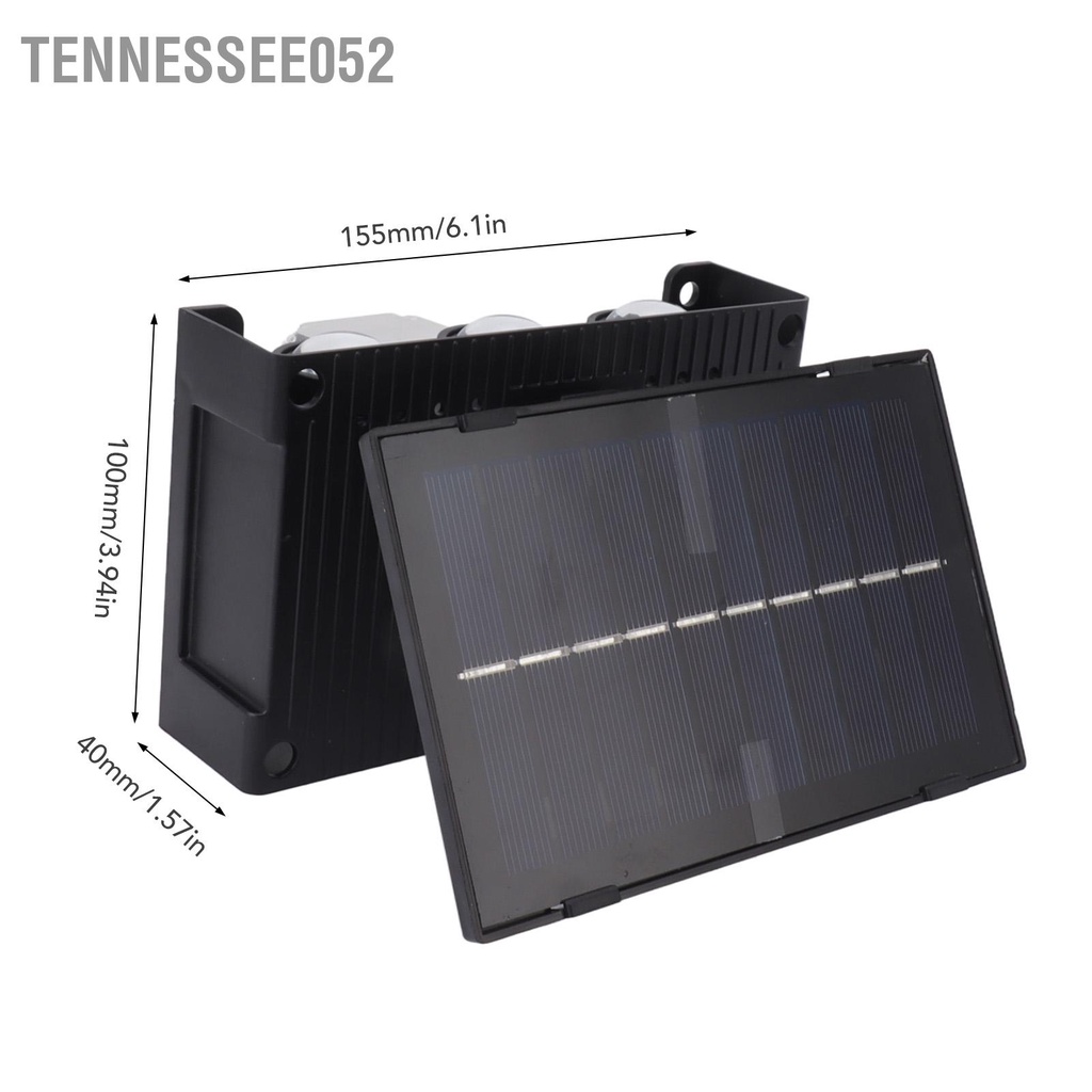 Tennessee052 Đèn năng lượng mặt trời ngoài chống nước 6 bóng đèn LED tường xung quanh cho sân vườn Sân trong thượng
