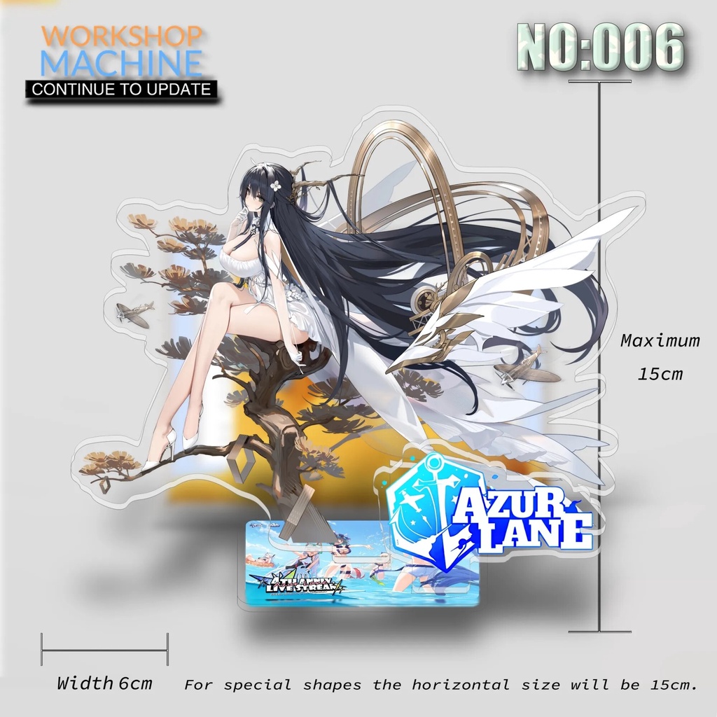 Mô hình Standee Azur Lane P1 Anime Nữ Quân Đội Azur Lane Manga Phụ kiện trang trí để bàn góc học tập