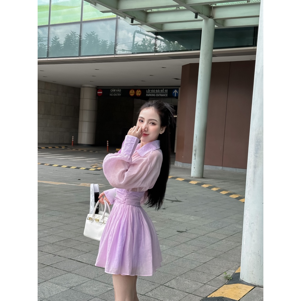 ĐẦM SƠ MI TAY DÀI - OB05130