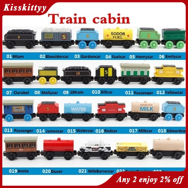 Kisskitty Bộ Đồ Chơi Đường Ray Xe Lửa thomas and friends Bằng Hợp Kim Gỗ Có Nam Châm Dễ Thương