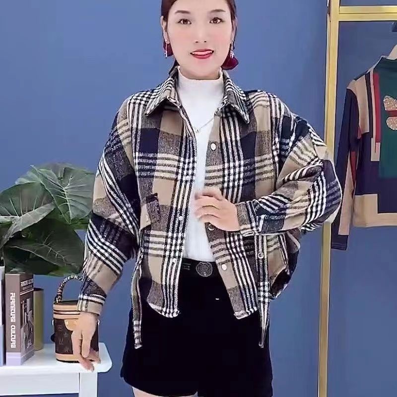 Áo Khoác Lót Lông Cừu Dày Dặn Phong Cách Phương Tây Thời Trang Thu Đông Cho Nữ