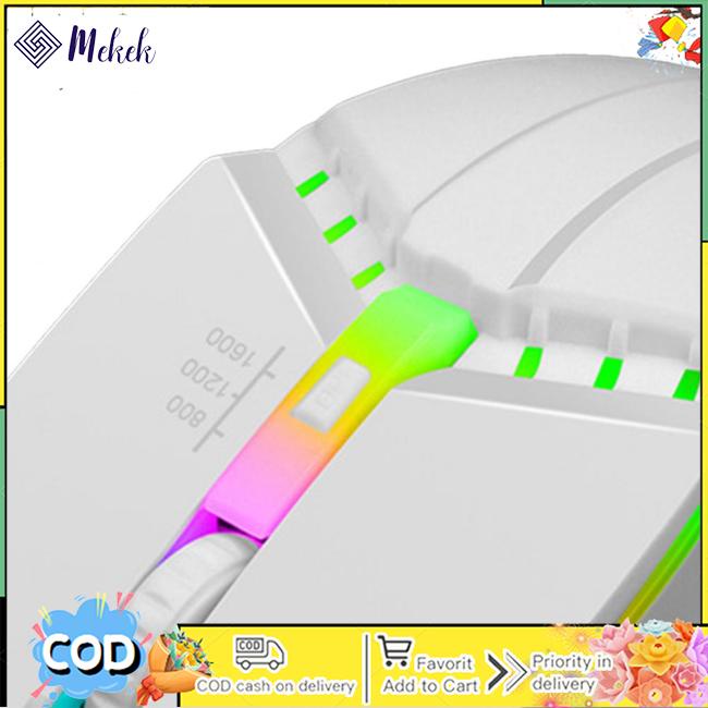 Chuột Quang Chơi game Có Dây mekek x3 1600dpi 4 Nút Bấm Đèn led Nhiều Màu Sắc Dành Cho Máy Tính Để Bàn laptop