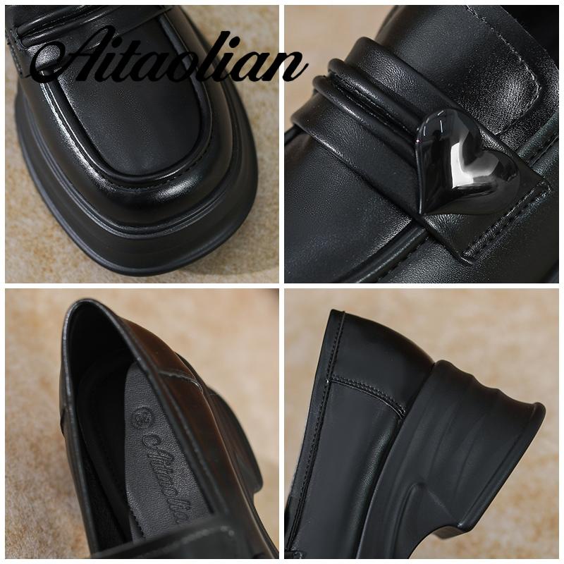 Giày Cao Gót 6cm Da Thật Mềm Phối Khóa Kim Loại Đơn Giản Cho Nữ Thời Trang