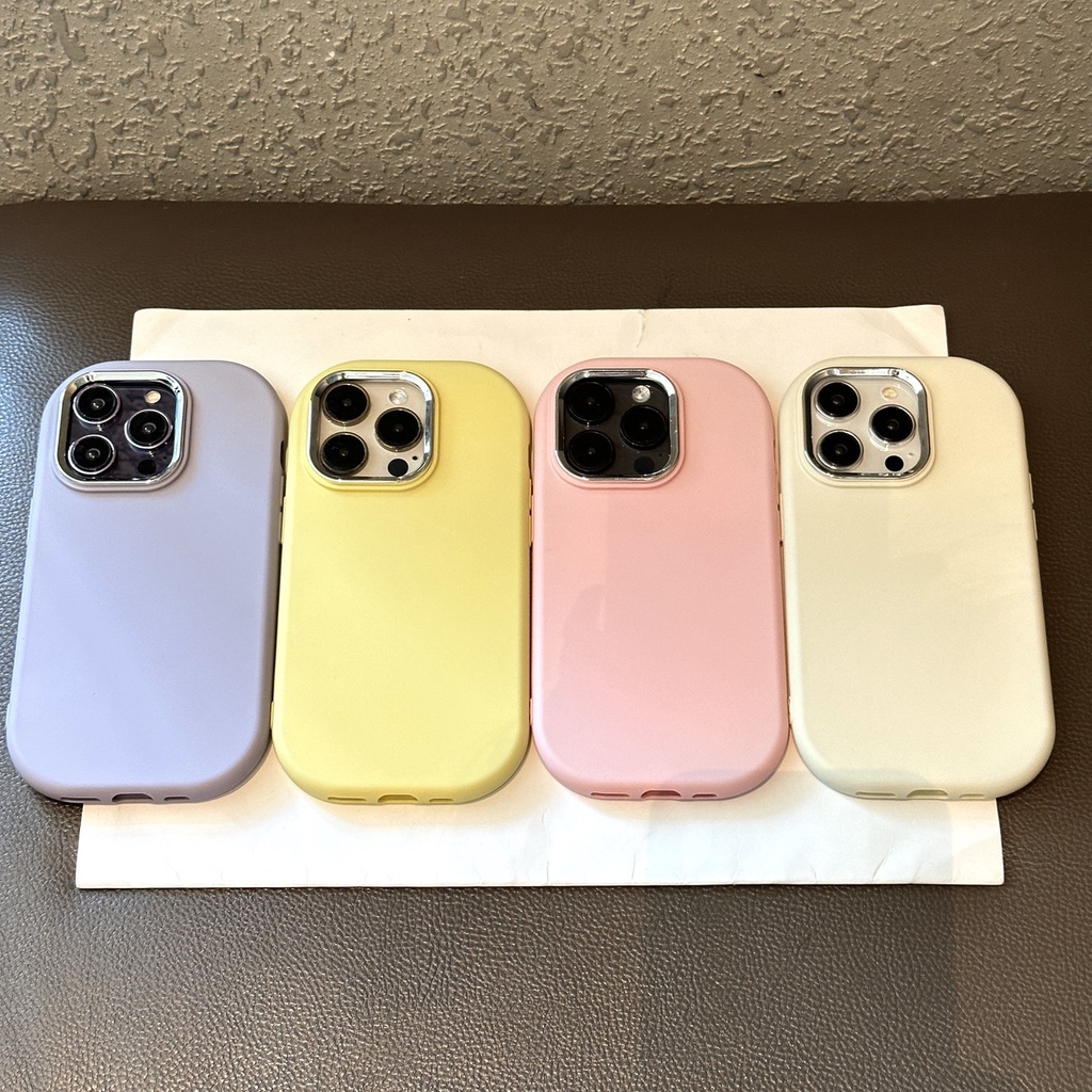 Ôp Điện Thoại Silicon Dẻo Màu Hồng Cát Chống Rơi Cho iphone 15 14 13 12 pro max 11 promax Ốp