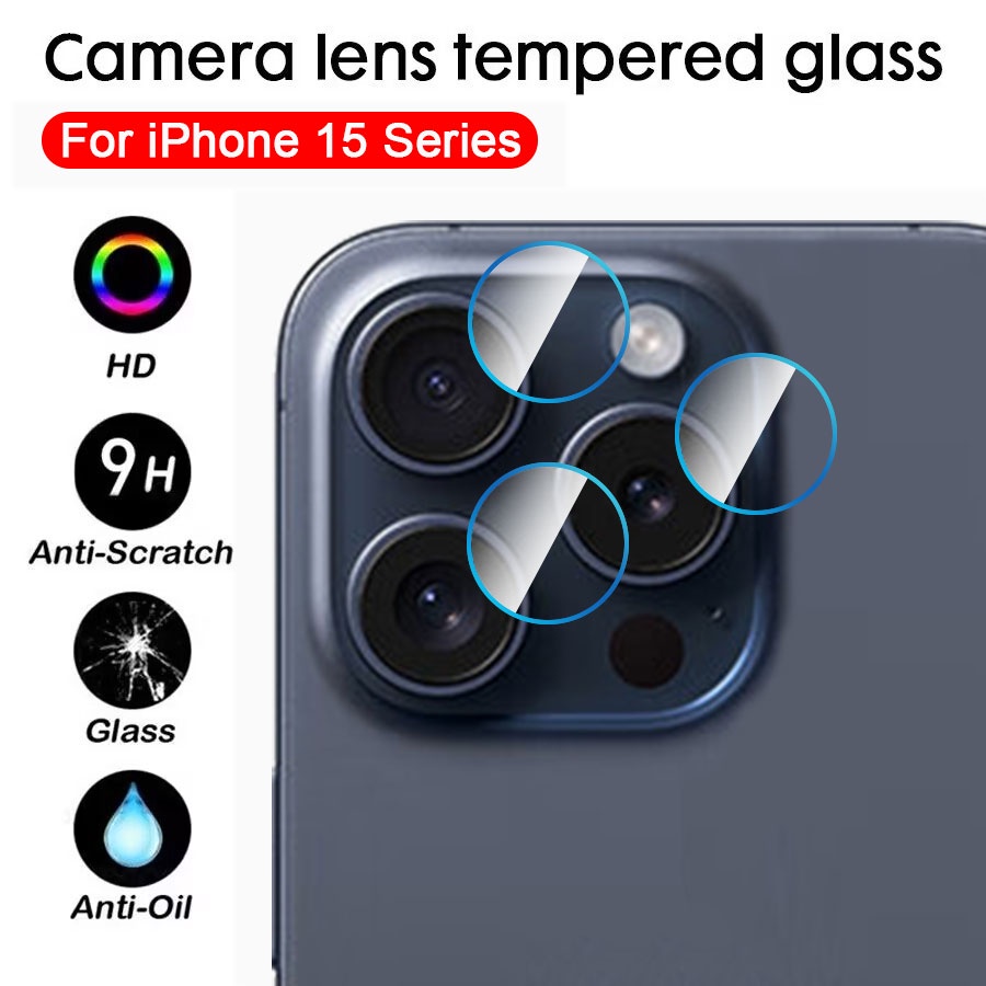 Kính Cường Lực HD Bảo Vệ Camera Sau Điện Thoại Cho iPhone 15 14 12 13 mini 11 Pro Max X XR XS 6 7 8 6s Plus SE 2020