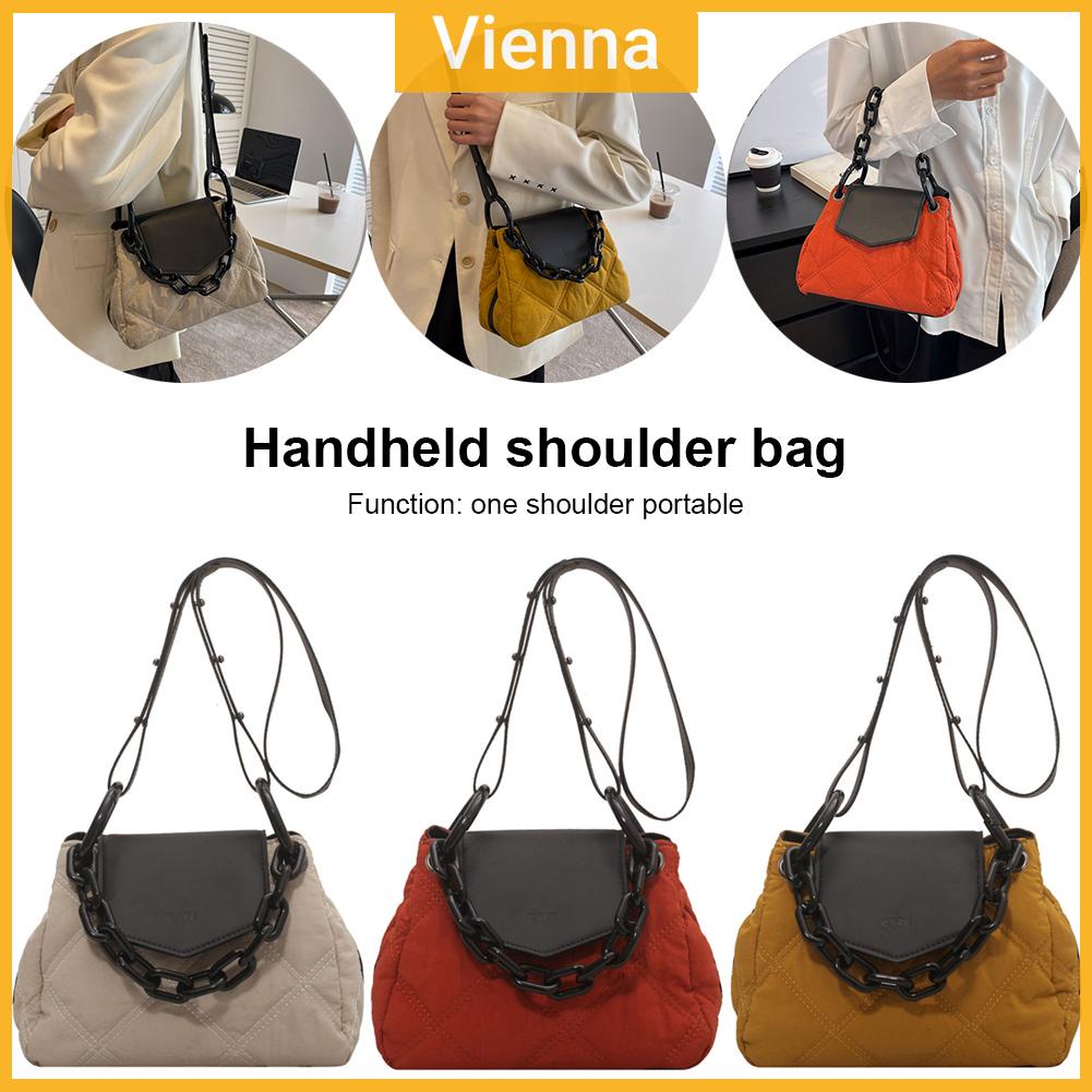 Túi Xách Đeo Chéo Dây Mắt Xích Có Thể Điều Chỉnh Đơn Giản Cho Nữ