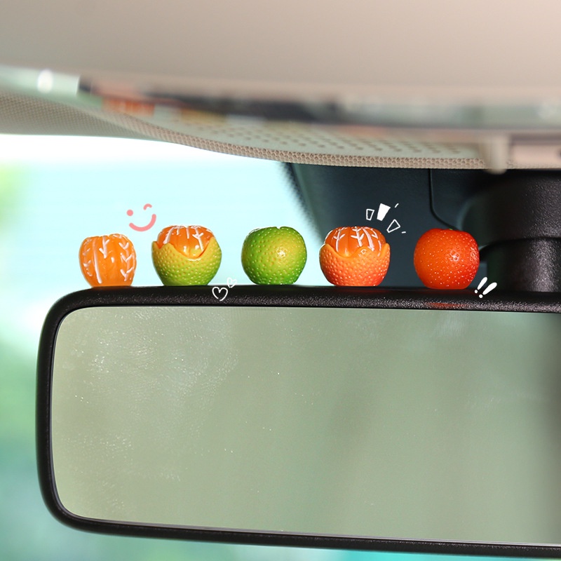 Bộ 5 Búp Bê Hình Trái Cam mini Bằng vinyl Dễ Thương Trang Trí Nhà Cửa / Xe Hơi / Văn Phòng