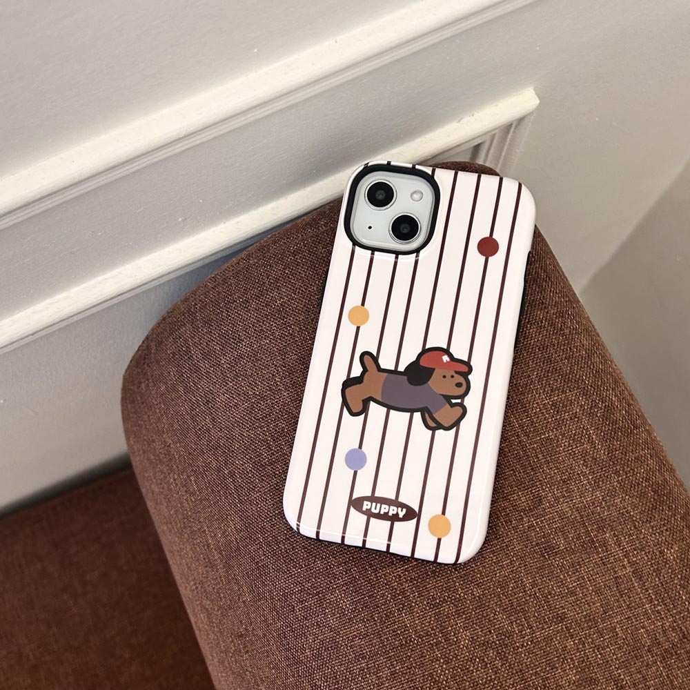 Vỏ Bao Da Điện Thoại Cứng Hình Chú Chó Cho iphone 11 12 12pro 12promax 13 13pro 13promax 14 14pro 14promax 15 15pro 15promax Ốp