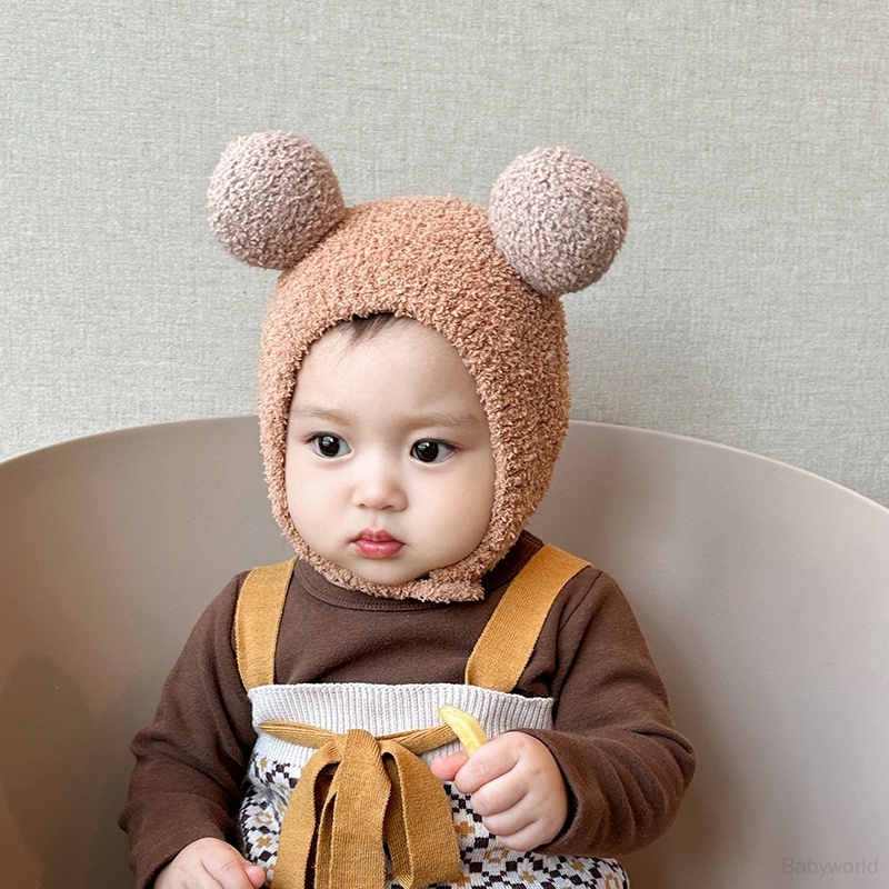 Mũ beanie Trùm Tai Giữ Ấm Mùa Đông Phong Cách Hàn Quốc Cho Bé