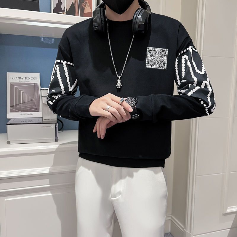 Thời Trang Áo Nỉ Nam Dài Tay Sọc Ngang Phong Cách Hàn Quốc