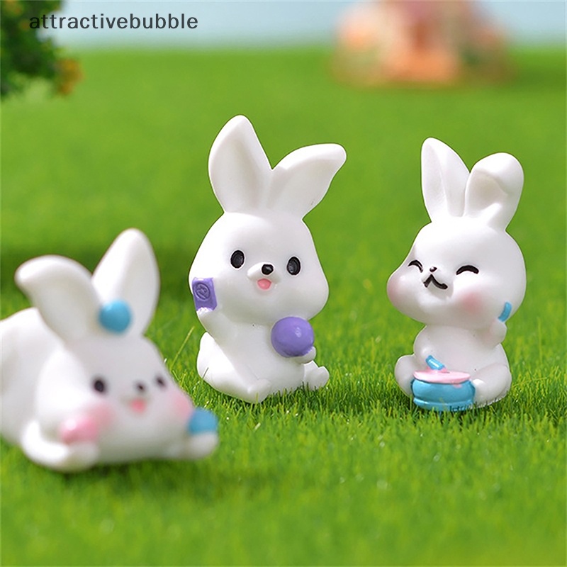 Atvn 1 Tượng Thỏ mini Dễ Thương Trang Trí Tiểu Cảnh Nhà Búp Bê