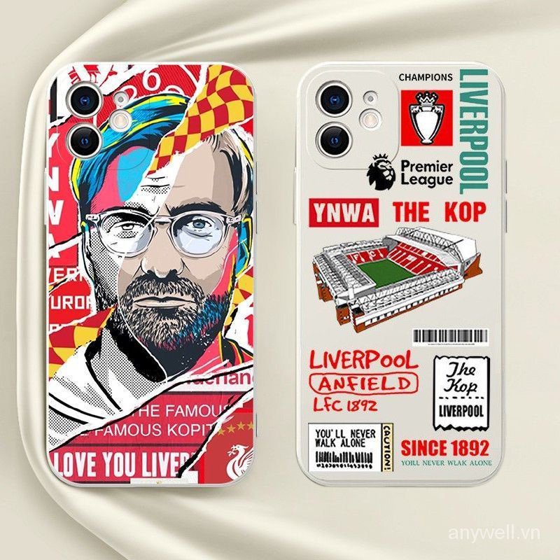 Ôp Điện Thoại Silicon Dẻo In Logo Đội Bóng liverpool Cho iphone 11 12 13 14 15 pro max plus 12 13 mi