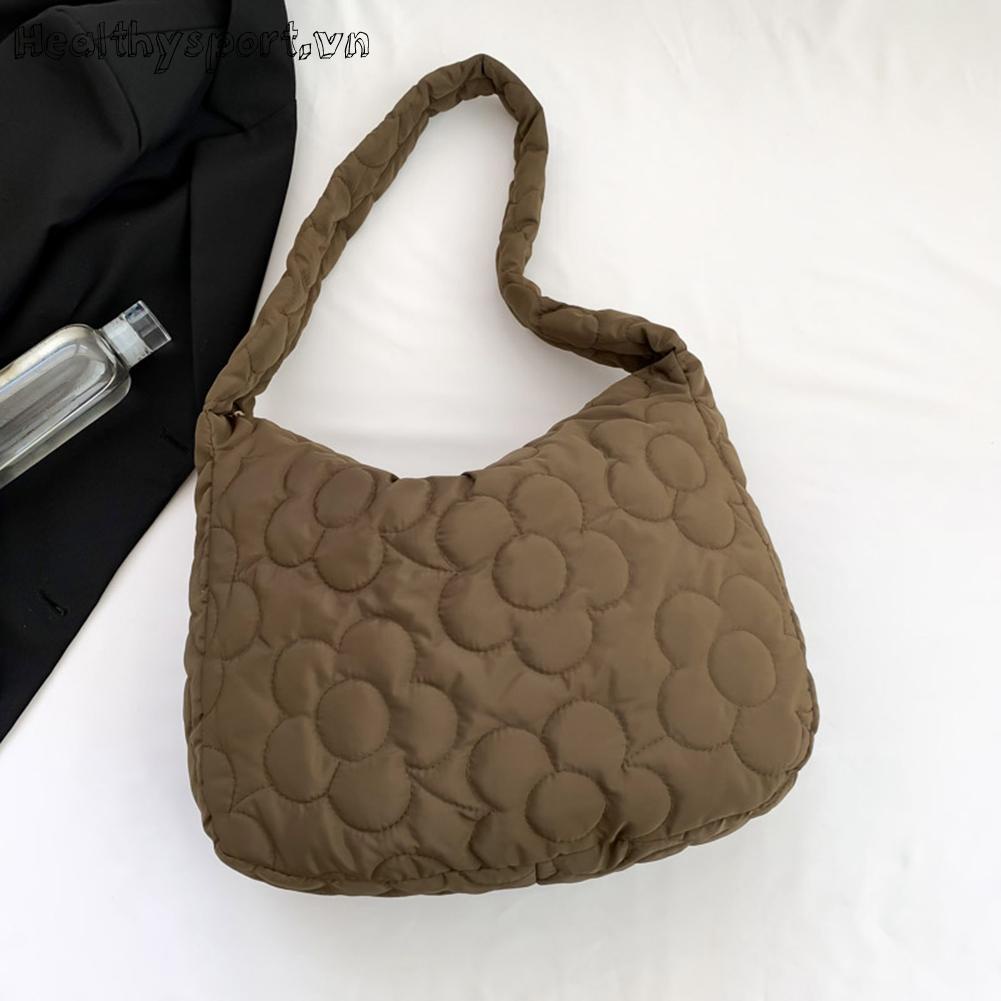 Túi tote Đeo Vai Nhồi Bông Họa Tiết Hoa Thời Trang Cho Nữ