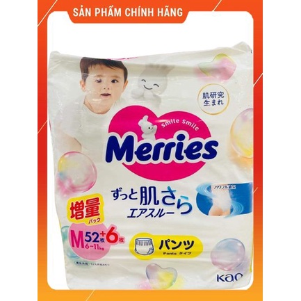 Tã bỉm MERRIES nội địa Nhật dán/quần NB82/S76/M60/M58/L50/XL44 Mama Baby VN