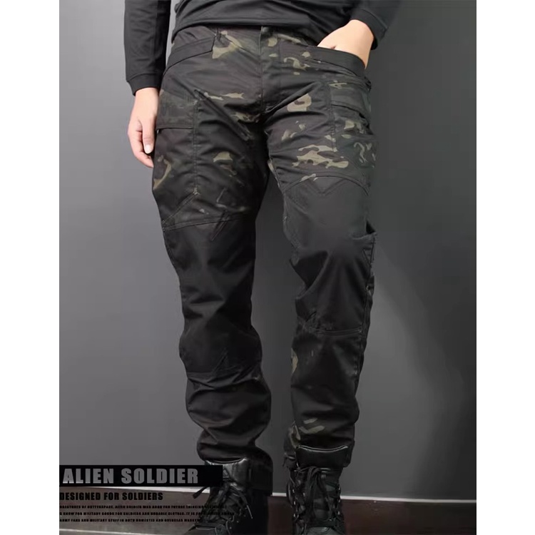 War set Áo Thun Tay Dài + Quần Dài Phong Cách Quân Đội Cho Nam Đi Xe Mô Tô