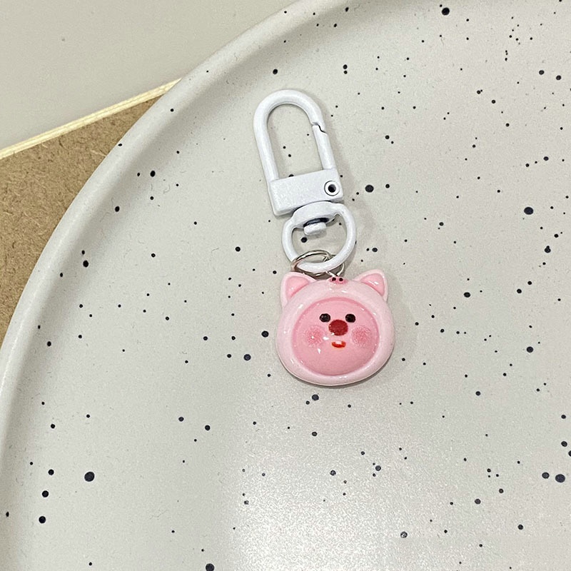 Móc Khóa Hình Vòng Lặp Nhỏ Màu Hồng Dễ Thương Dùng Làm Quà Tặng Cho Bạn Gái / Balo
