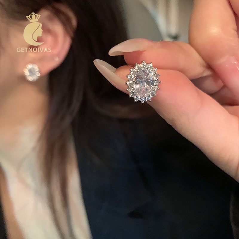 Khuyên Tai Thời Trang Đính Đá Phong Cách Hàn Quốc