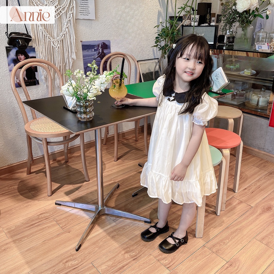 Váy công chúa  thiết kế dáng suông tay bồng 2 lớp chất thô hàn mềm mịn