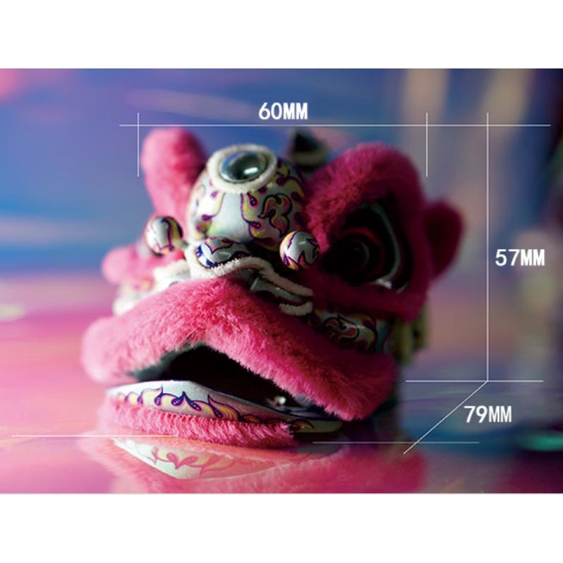 Đầu Lân Mini Trưng Bày Trang Trí Xe Hơi - Chế tác thủ công - Đường nét tinh xảo Tặng Ô Tô