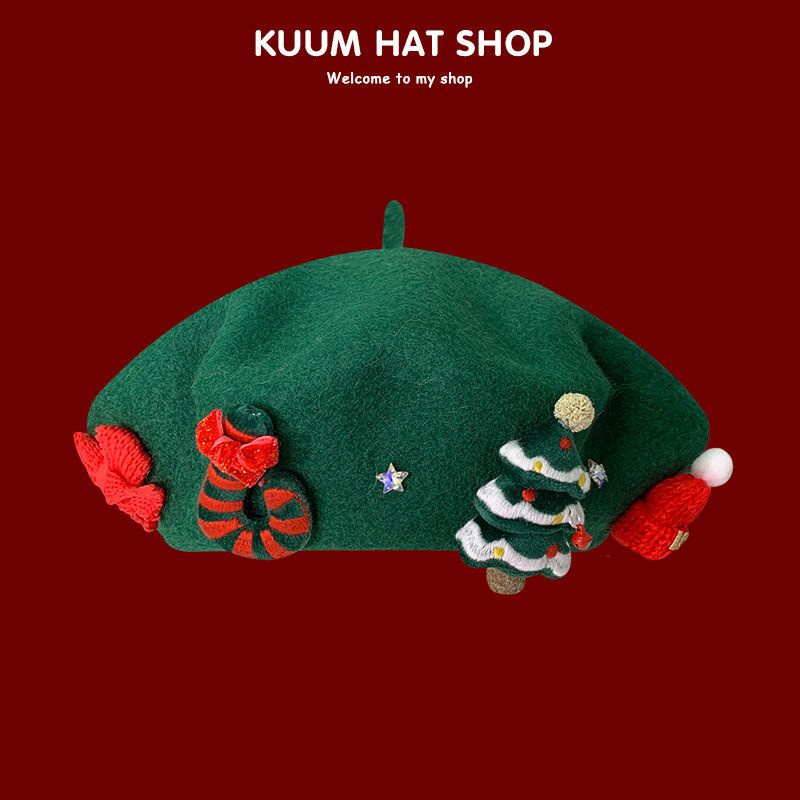 Mũ beret Len Giữ Ấm Mùa Đông Phong Cách Nhật Bản Ngọt Ngào Dễ Phối Đồ Dành Cho Nữ Sinh