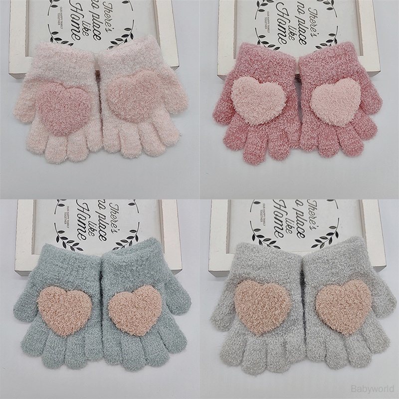 Găng Tay Lông Nhung Dày Dặn Ấm Áp Dễ Thương Xinh Xắn Cho Bé