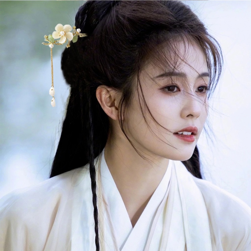 Thời Trang Trâm Cài Tóc Đính Tua Rua Phong Cách retro Cao Cấp