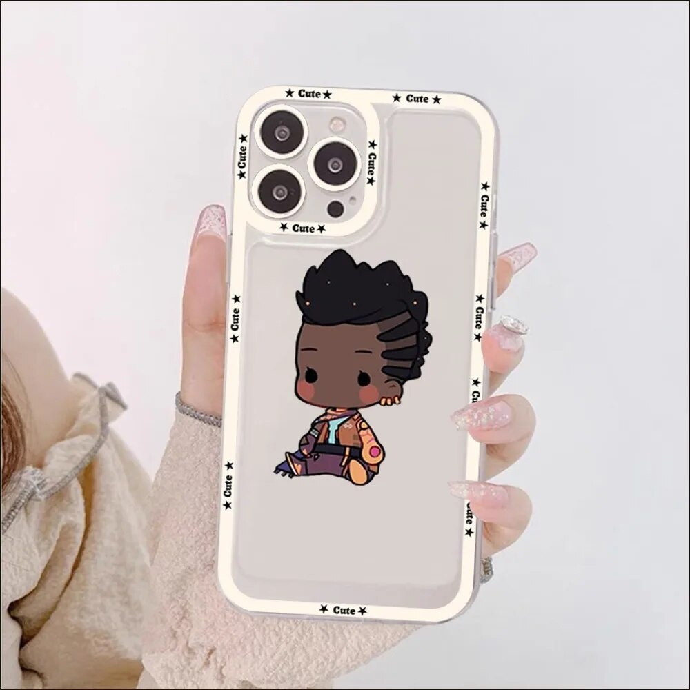 Ốp lưng iphone cạnh vuông Cute Cartoon Valorant Phoenix Omen Chibi 8plus/x/xs/11/12/pro/max/plus/promax
