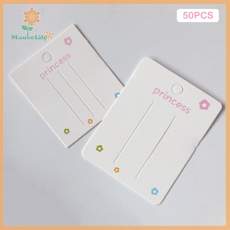 Set 50 Thẻ Giấy Trưng Bày Kẹp Tóc Trang Sức Thời Trang uuu