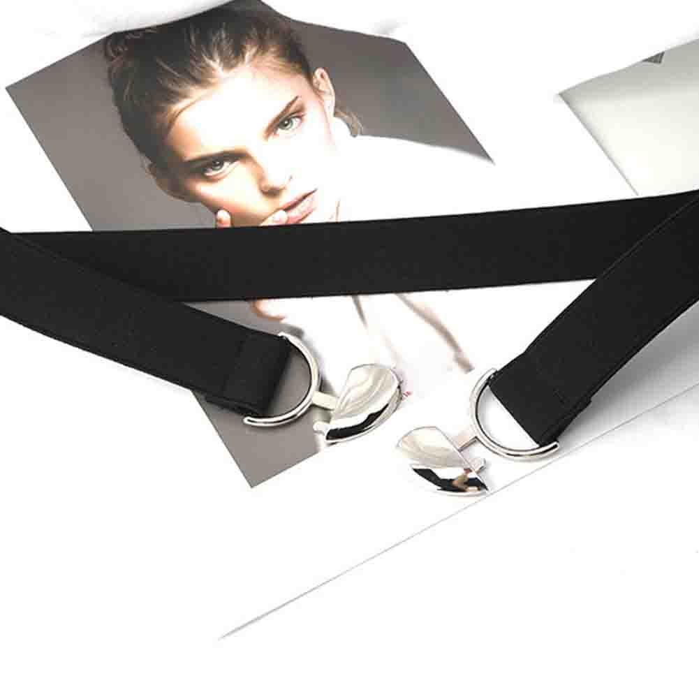 Thắt Lưng Mỏng Màu Đen Khóa Hình Trái Tim Trang Trí Đa Năng Dành Cho Bạn Nữ f3t5