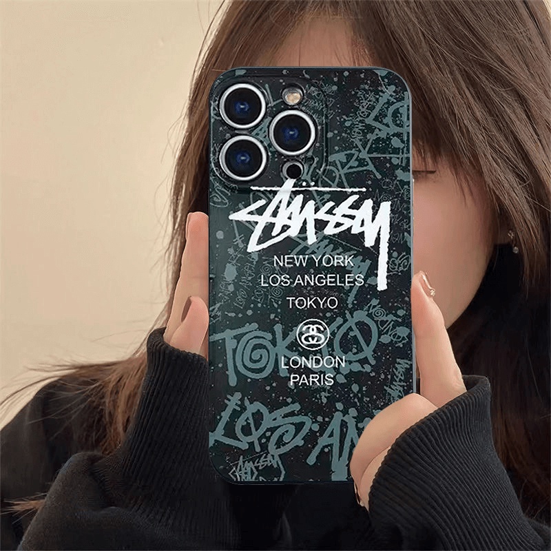 Stussy Icon Fashion Graffiti ốp lưng Samsung Galaxy M53 M52 M51 M33 M23 M11 A15 A05 A05S A42 A71 4G 5G A51 A11 A21S A31 A01 A70 A50 A50S A30S A20 A30 A10 Note 10 Couple Straight Edge Shockproof Soft Phone Case 1MDD 65
