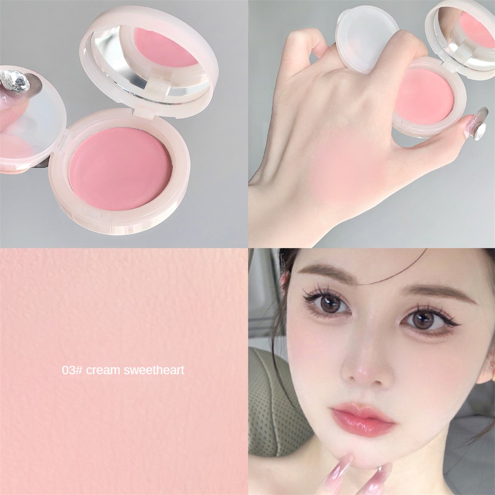 Gege Bear Sweet Color Illusion Cushion Blush Matte Trẻ hóa tự nhiên Tăng cường màu sắc Trang điểm lâu trôi Kem má hồng không bay phấn