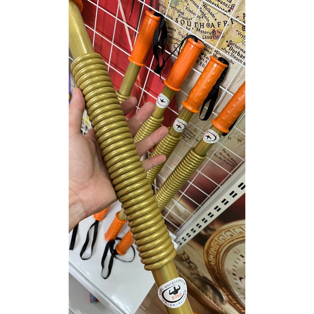 Gậy lò xo tập cơ tay 100kg Sơn Vàng , Đồ Long Đao, Dụng cụ bẻ tập cơ tay ngực tập