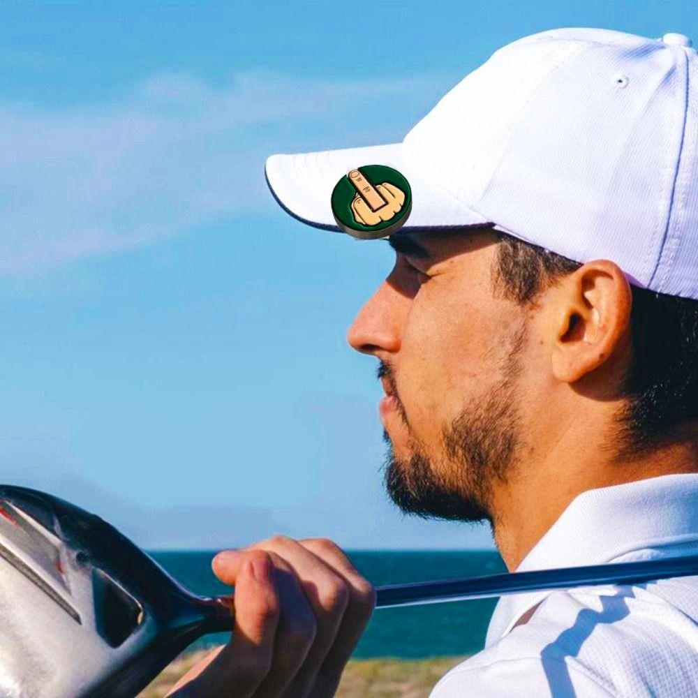 Mmluck Đánh Dấu Bóng golf Ngón Giữa Bằng Kim Loại Màu Xanh Lá Cây Vui Nhộn Đánh Dấu Vị Trí Bóng Gôn Hình Ngón Giữa Ngón Giữa Vui Nhộn