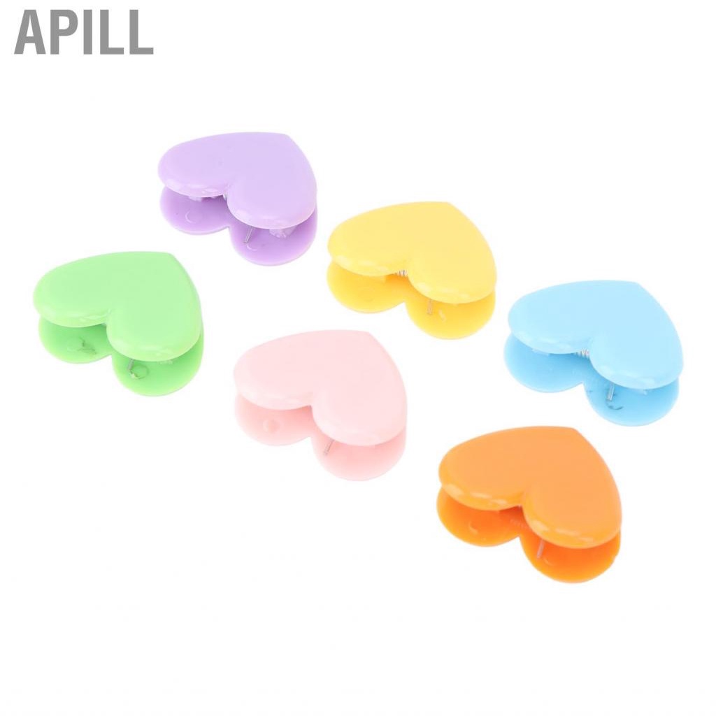 Apill 6PCS Photo  Colorful Heart Shape DIY Decor Stable Mini DCL