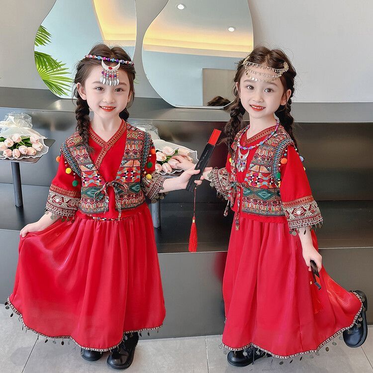 Trang Phục Múa Phong Cách Thời Trang Trung Hoa Cho Bé Gái