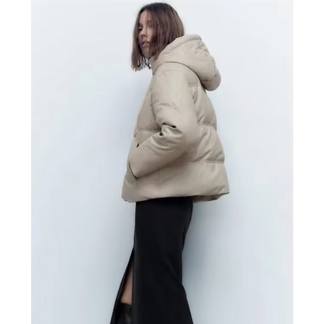 Zara Áo Khoác Giả Da Màu Trơn Thời Trang Thu Đông 2023 Cho Nữ 3046225 800