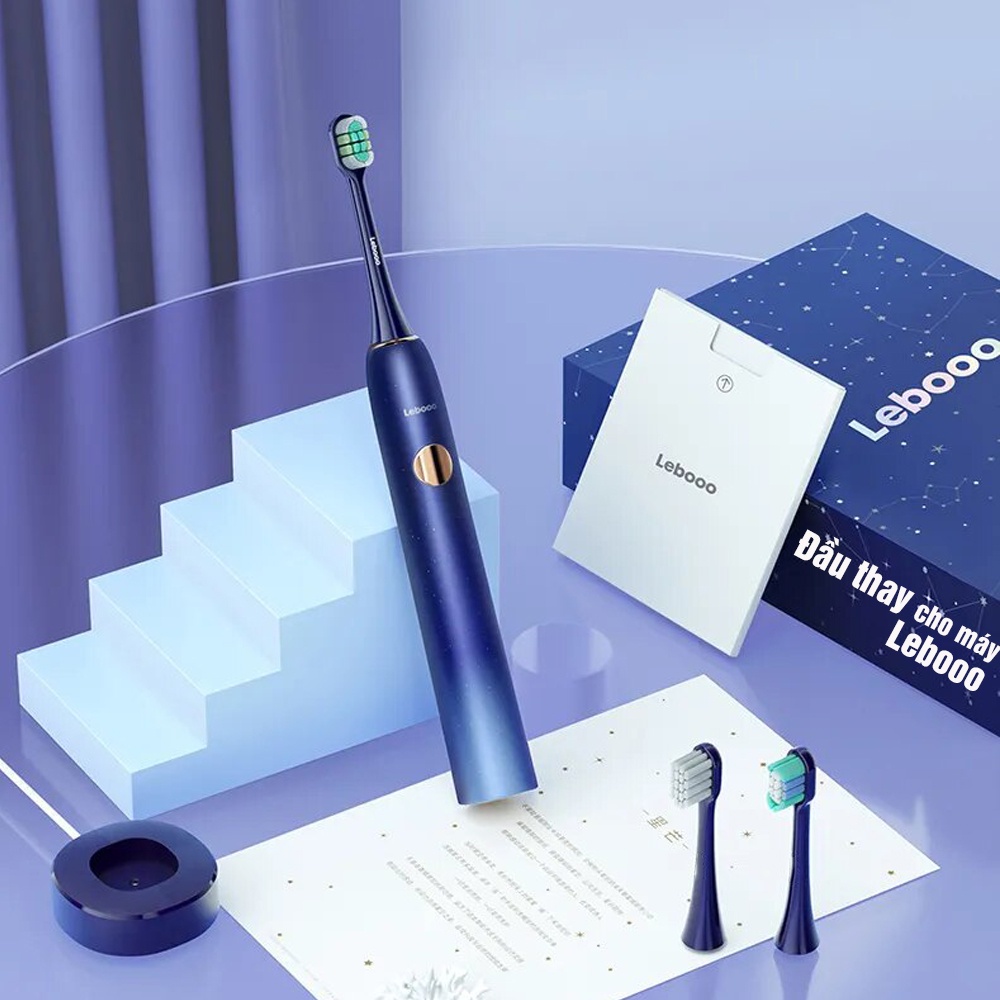 Cho bàn chải đánh răng điện máy Lebooo Huawei set bộ 2 đầu lông mềm Minh House